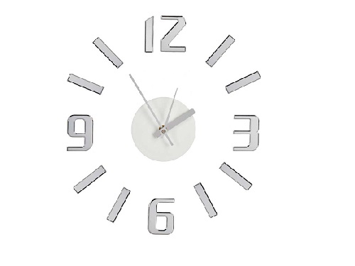 Reloj de Pared Adhesivo Plata - Hiper Montigalá