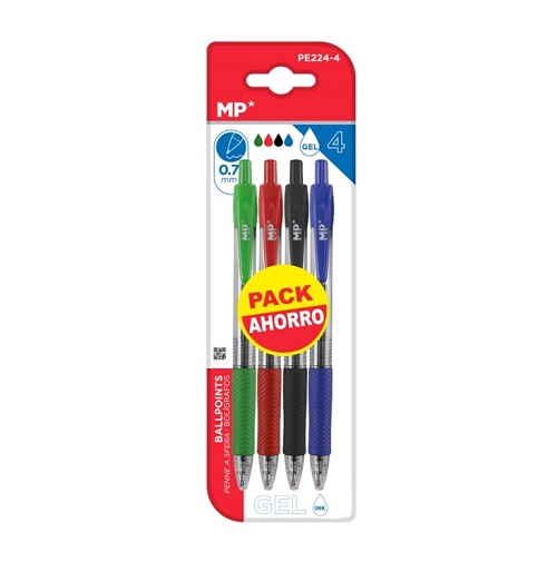 Bolígrafo 4 colores pack 3 unidades MP
