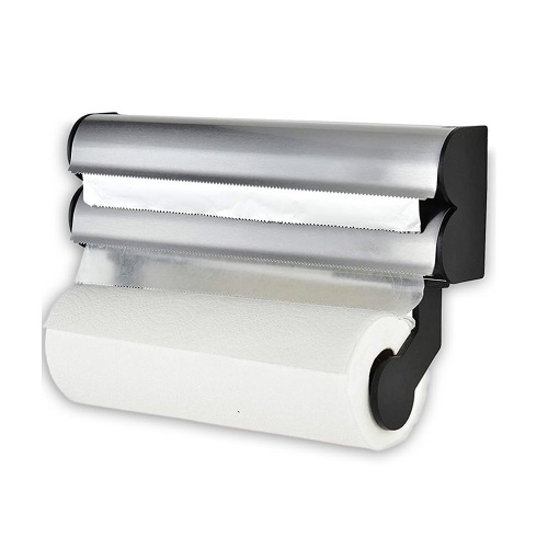 Anlei Store - 🚨 OFERTA NAVIDEÑA🚨 DISPENSADOR DE PAPEL 3 en 1 •Elegante  Organizador de papel toalla, papel film y papel aluminio. 3 en 1. •Tiene  una práctica repisa en la parte